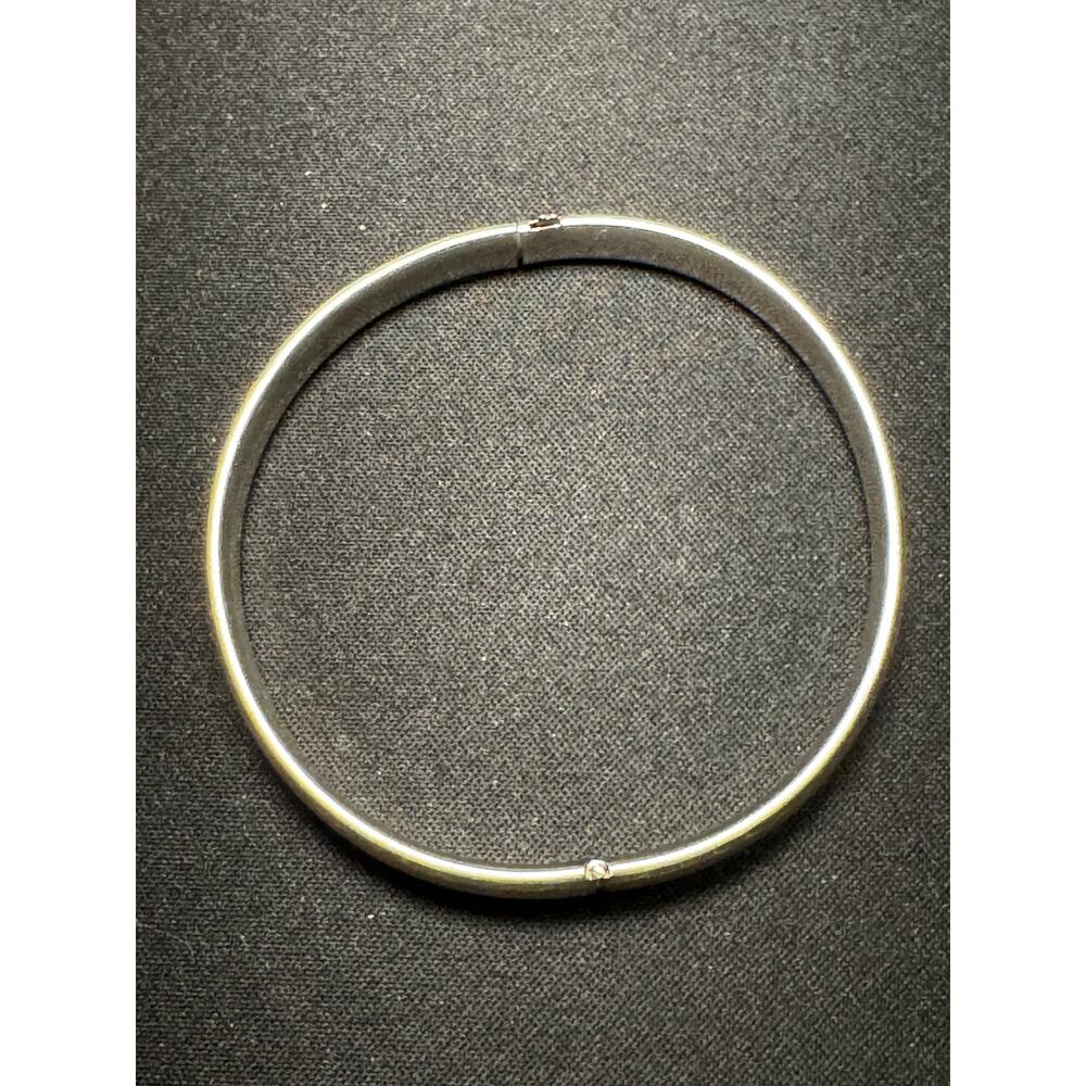 Vintage Marathon Silver Brushed Sterling Silver Bracelet Adj